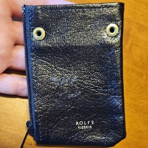 Rolfs Black Kidskin Wallet Key Holder